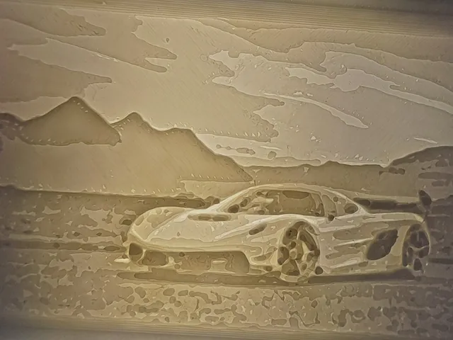 Koenigsegg Jesko Lithophane