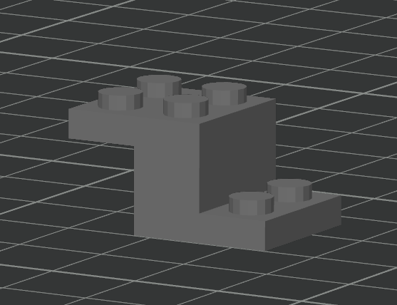 Lego Compatible (73562.dat) Bracket 3 x 2 x 1 1/3 with Bottom Stud Holder