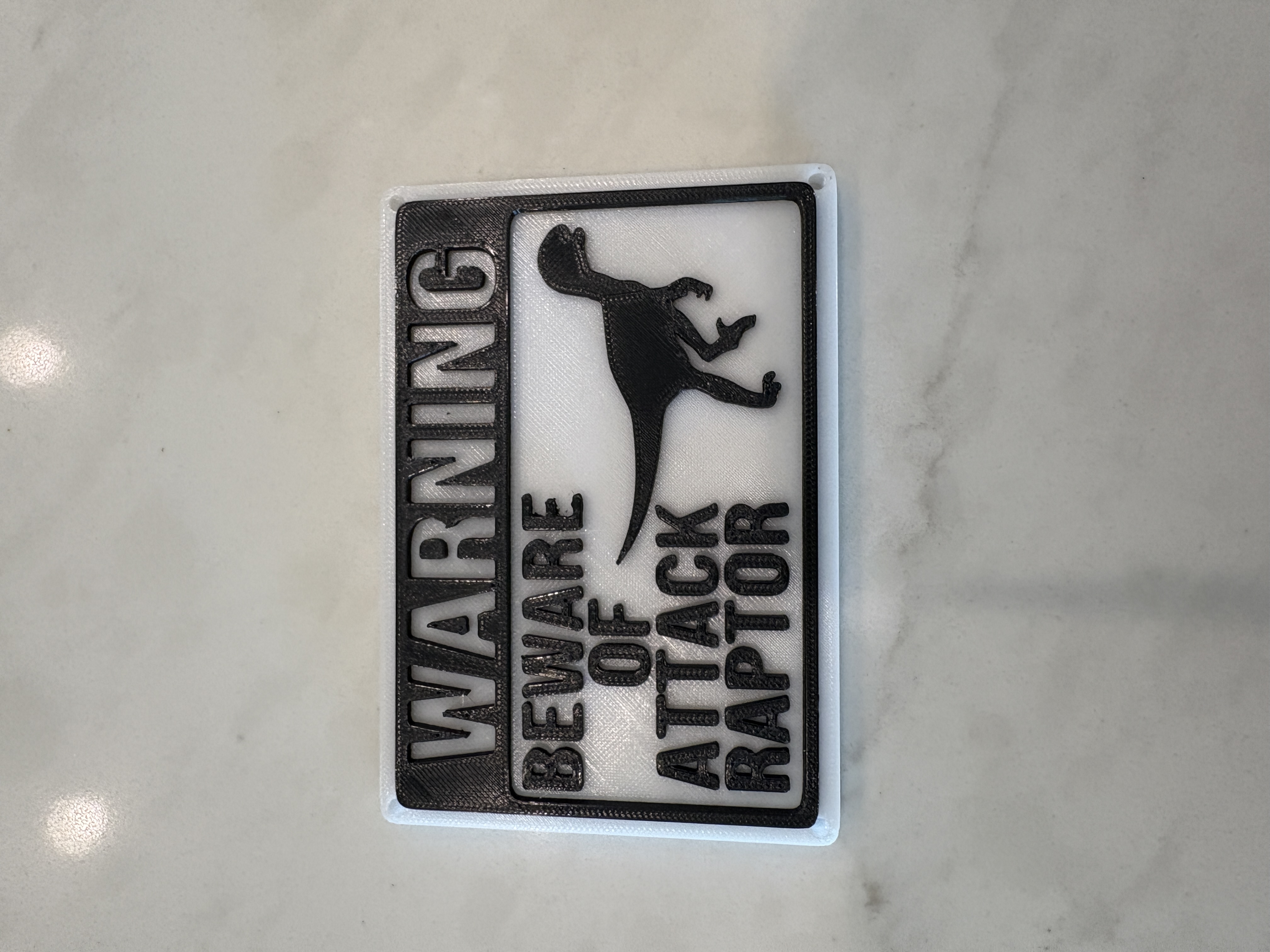 BEWARE OF ATTACK RAPTOR - Funny Decor