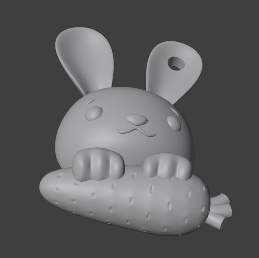 Miniatura 2 do modelo 3D Happy Easter Bunny Keychain