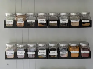 Wall mounted Spice Rack for Kmart jars 4 slot