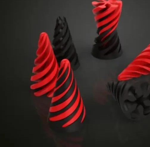 Cone figet spiral spinner