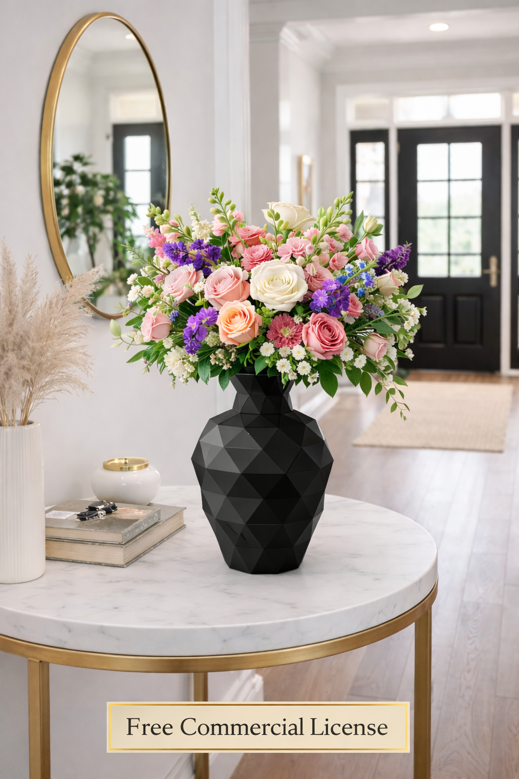 Modern Black Vase for Luxury Home Decor