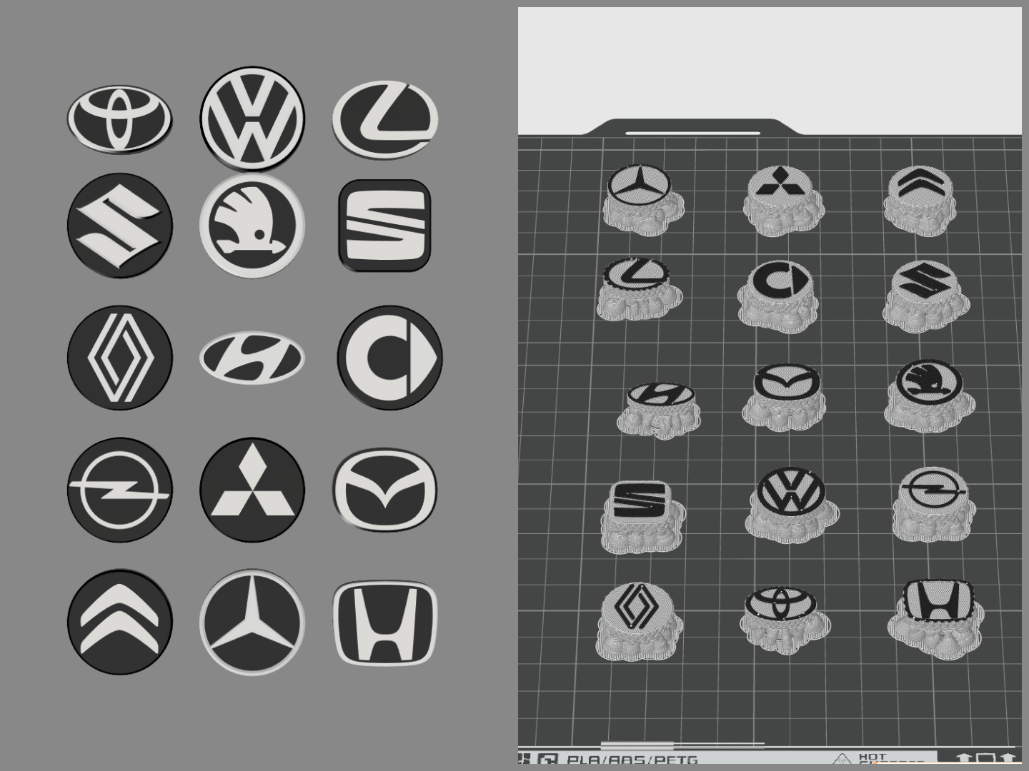 Collection of Car Logo Clogs Charms (Croc Jibbitz) | Over 15 different logos!