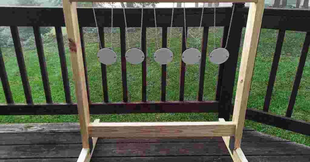 Airsoft 5 steel plate hanger target rack by Matt Download free STL