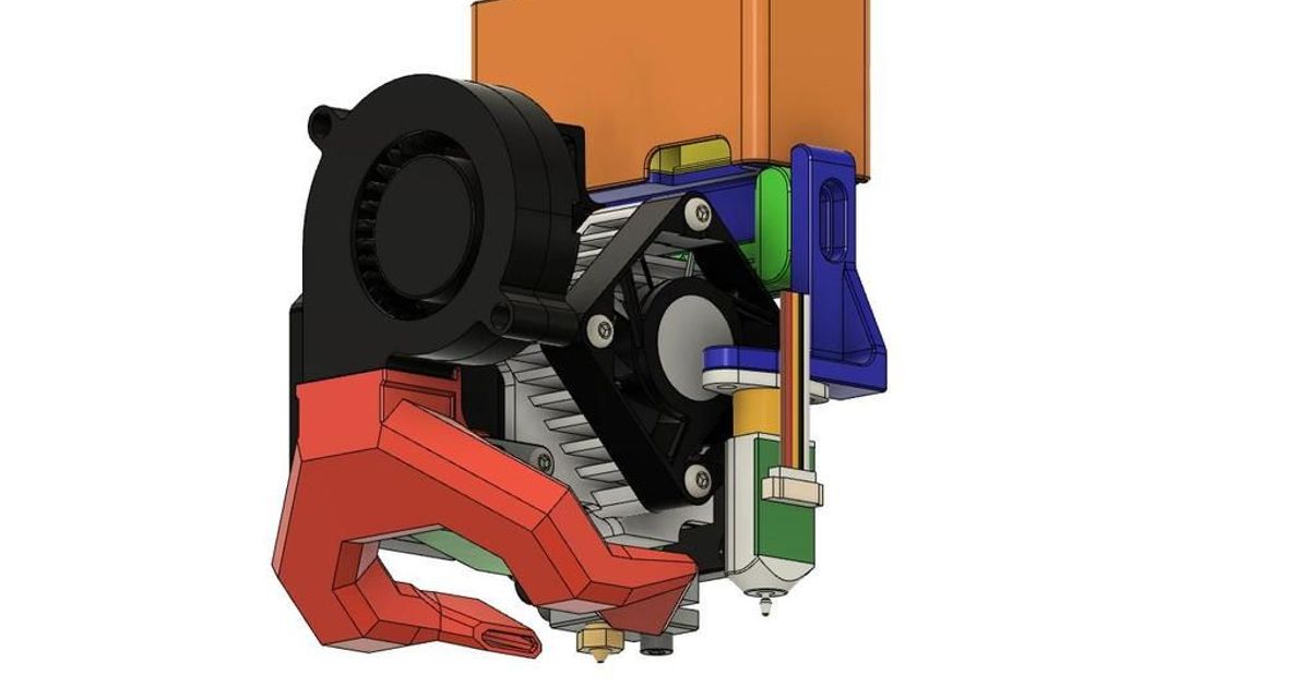 Ender 3 3DFused linear rail Titan AERO mount and duct by JSB Download