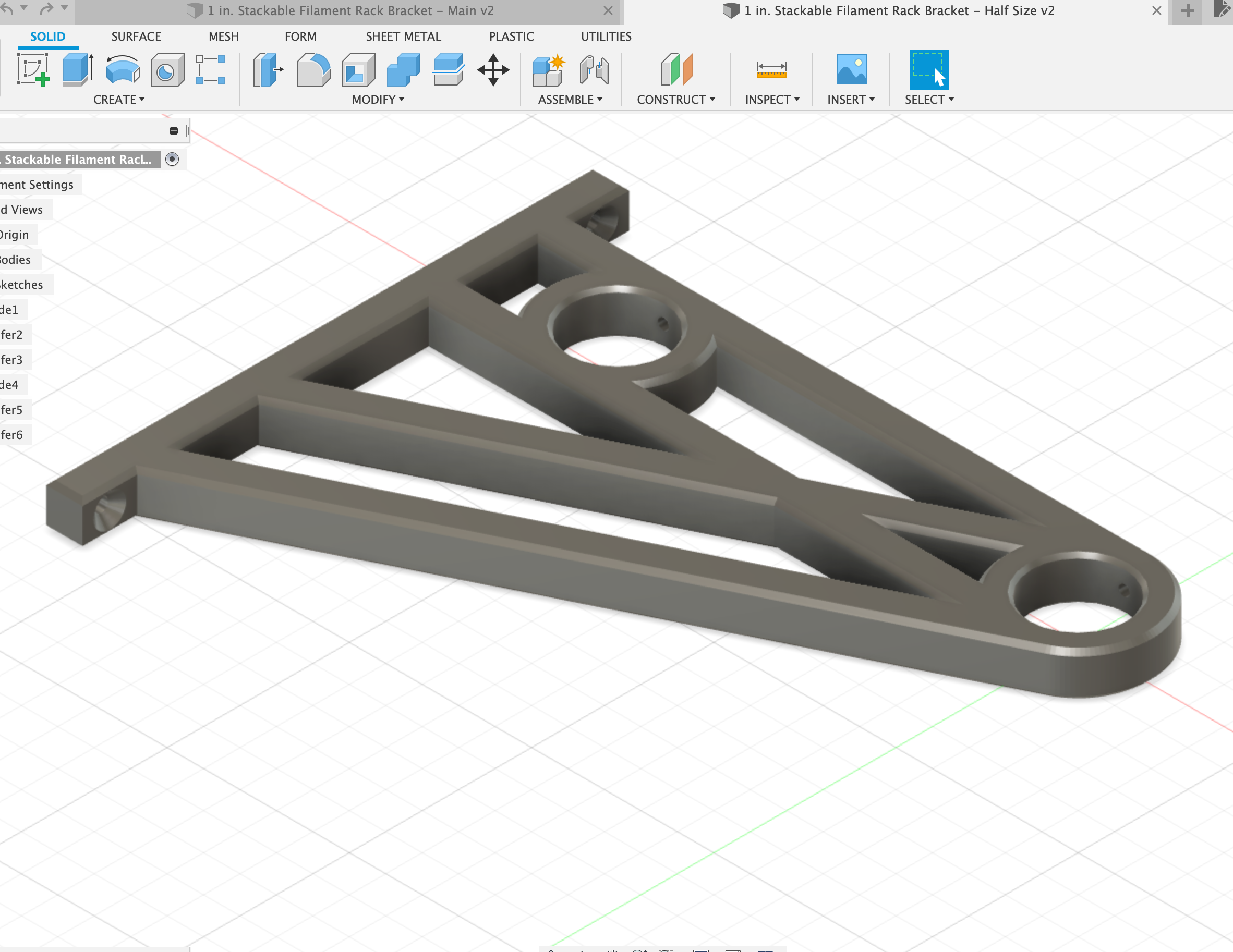 Stackable Filament Rack 1 Inch Diameter