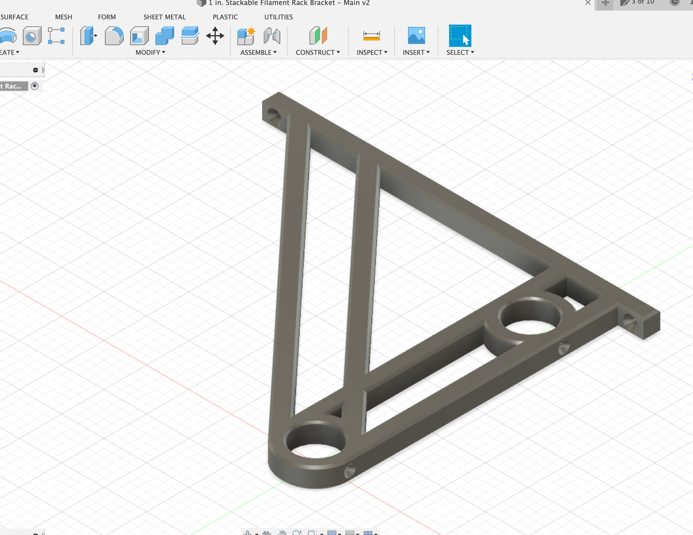 Miniatura 2 do modelo 3D Stackable Filament Rack 1 Inch Diameter