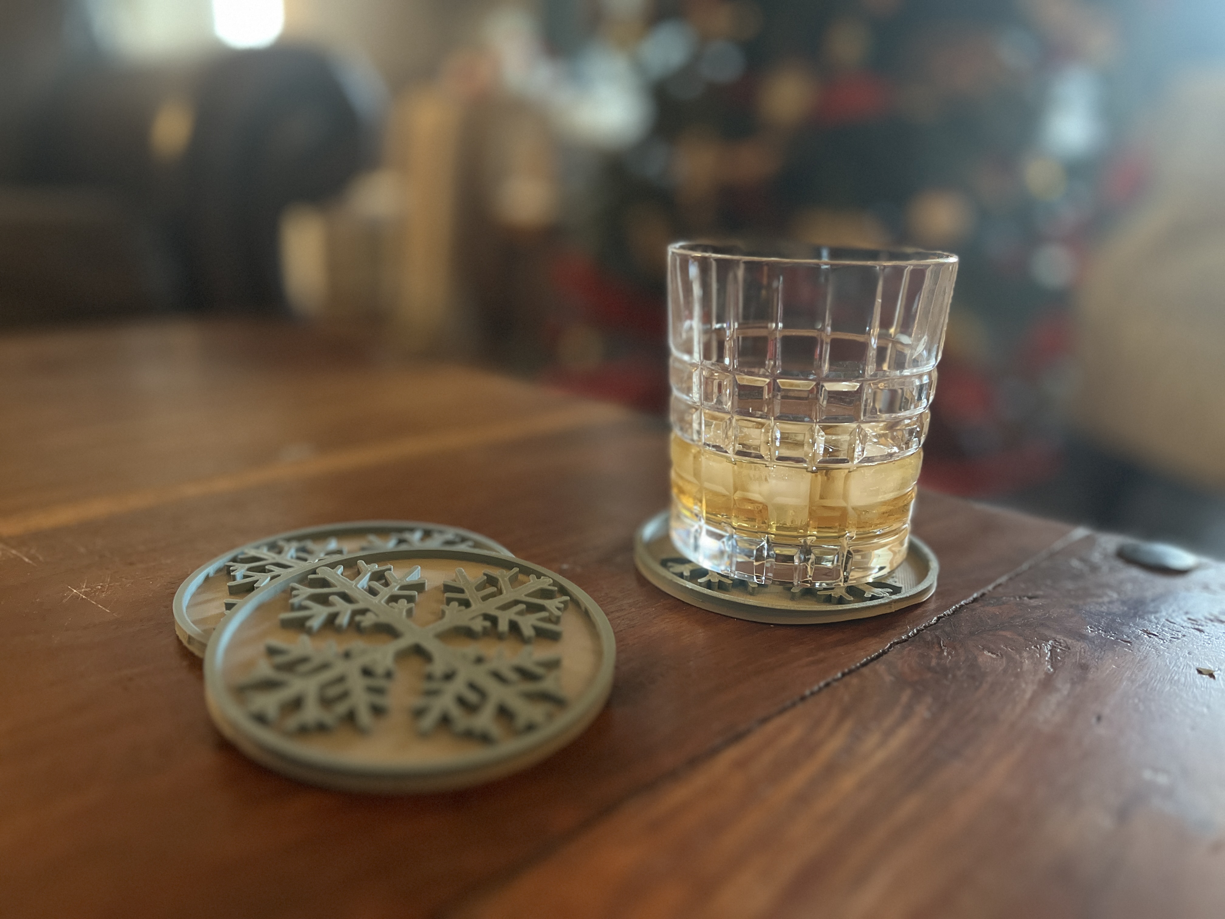 Miniatura 2 do modelo 3D Snowflake Coaster