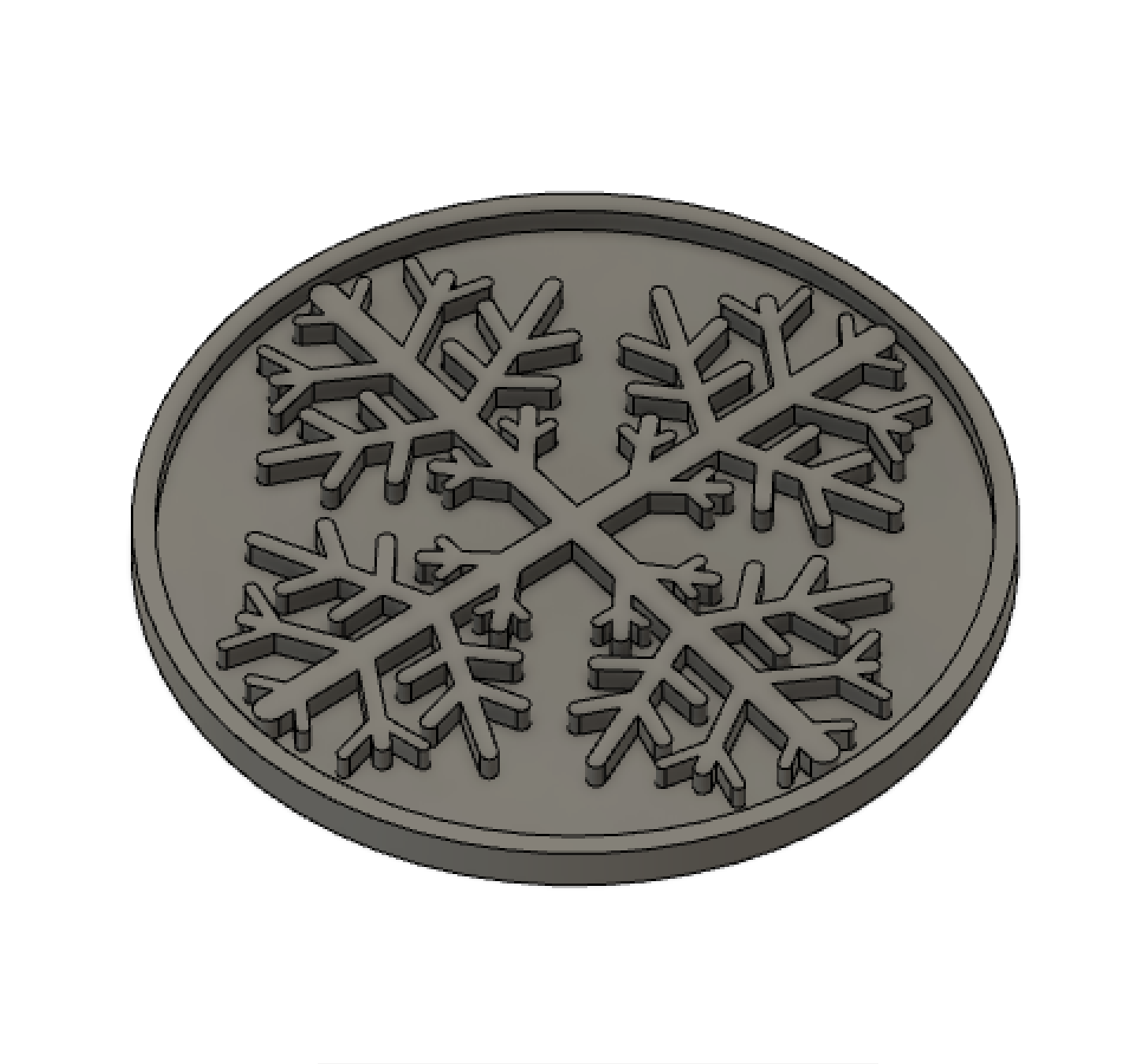 Miniatura 3 do modelo 3D Snowflake Coaster