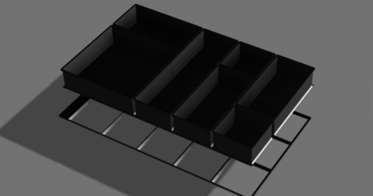 Ikea alex modular drawer storage boxes (fully customizable) by Henrik Nobel Download free STL