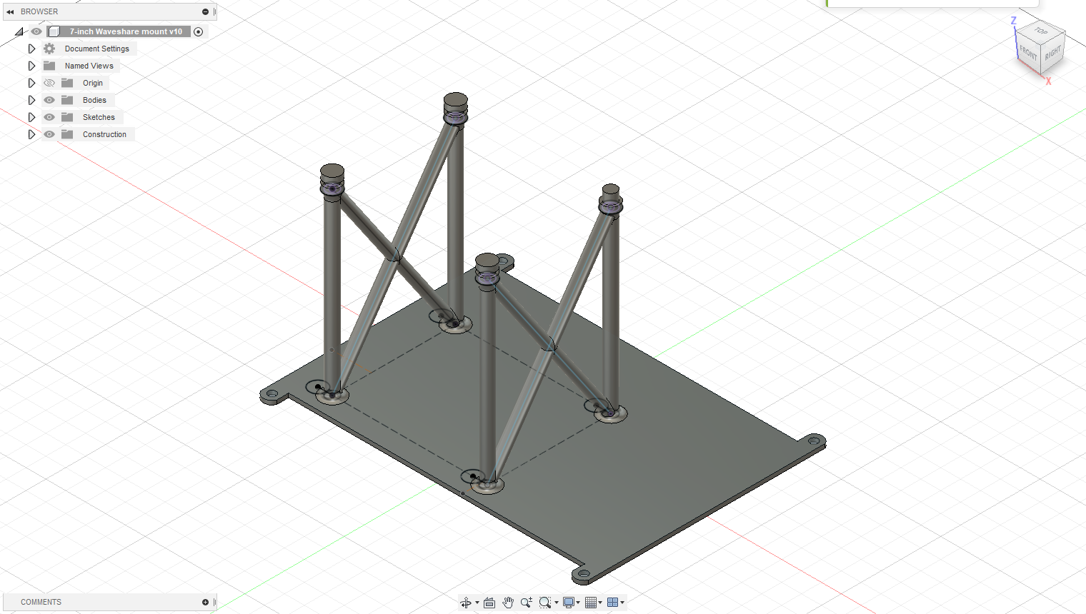 7-inch waveshare LCD mount for case