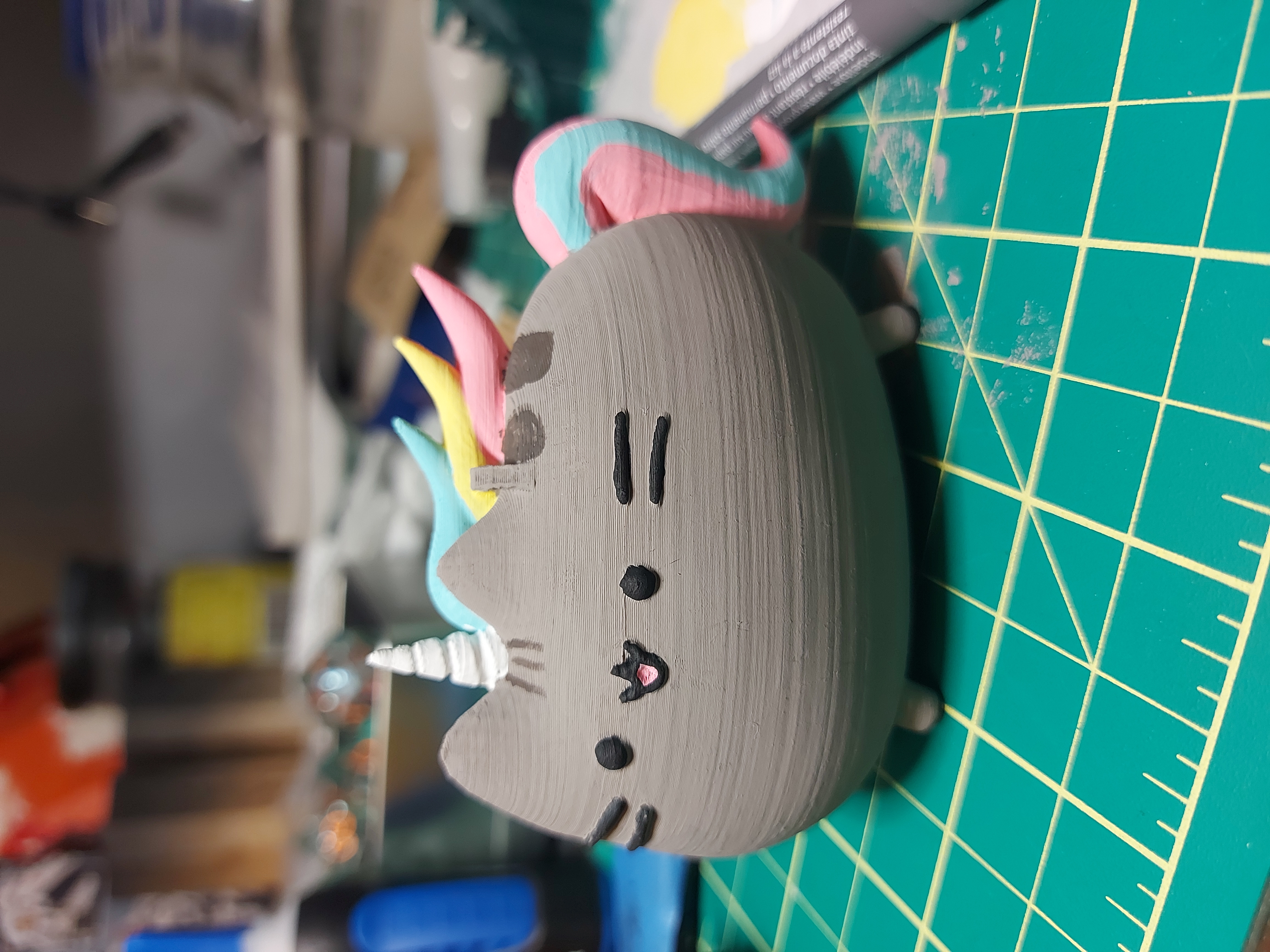 Unicorn pusheen cat ornament 3D model thumbnail