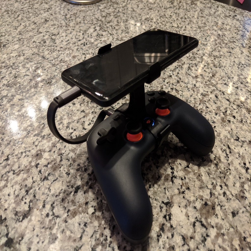 Miniatura 3 do modelo 3D Adjustable Stadia Controller Phone Mount - Improved