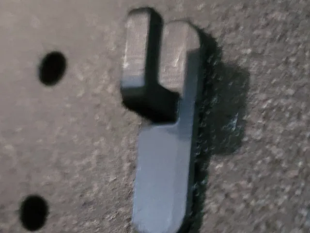 Metal pegboard simple hook