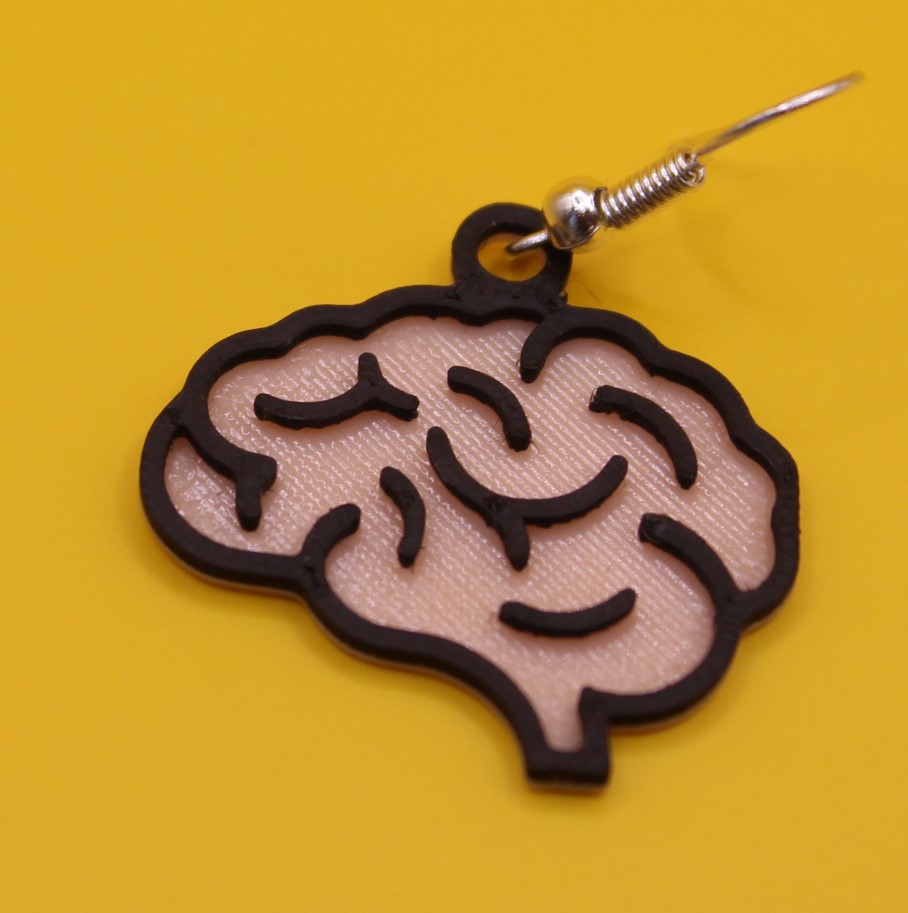 Brain earrings