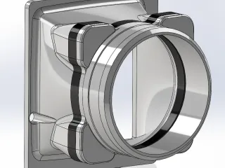 Bambu X1 rear vent magnetic cover to 3 dryer hose adapter by MikeD, Download free STL model