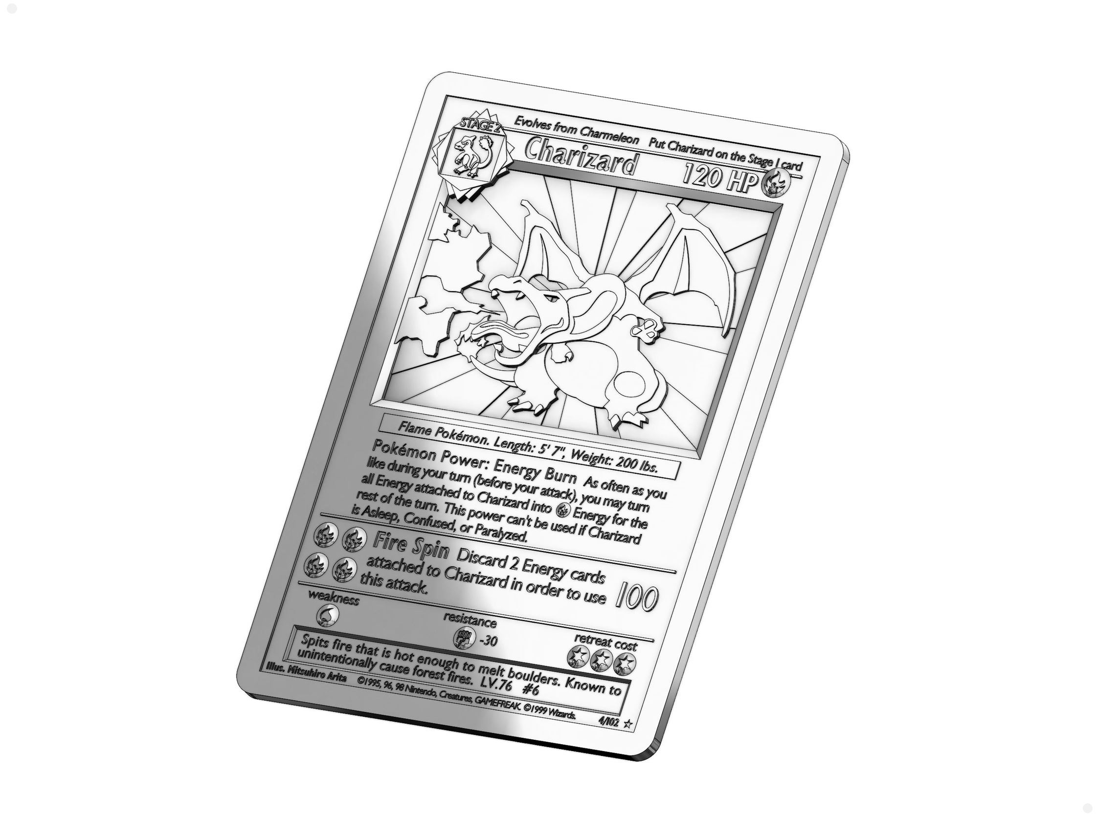 Charizard Card By Referentiel Download Free Stl Model