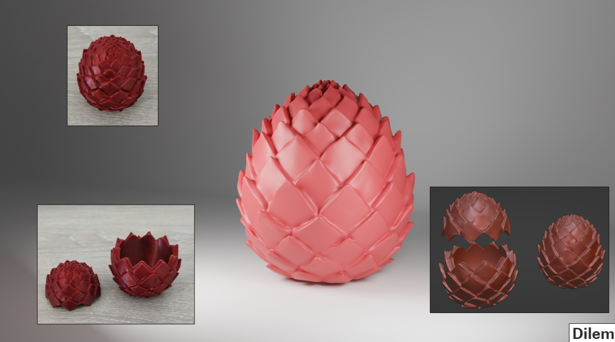 organic spiky dragon egg