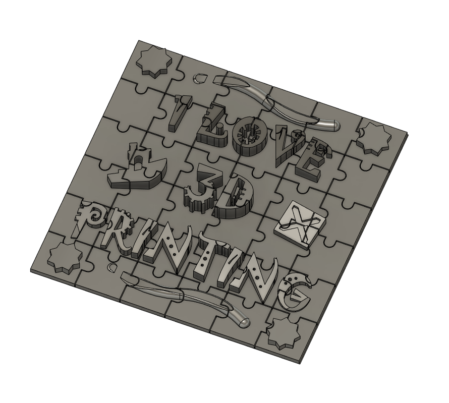 3D Printed Puzzle - I Love 3D Printing by Kevins3dcreations | Download ...