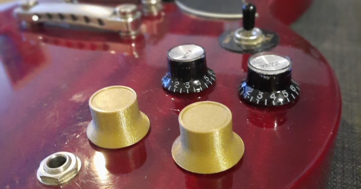 Epiphone Guitar Knob by Elinator Download free STL model