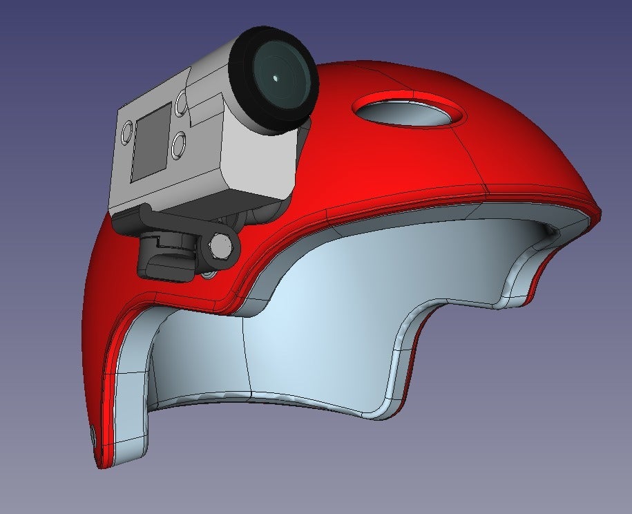 Sony FDR-X3000/X1000 helmet side mount by OSi | Download free STL model | Printables.com