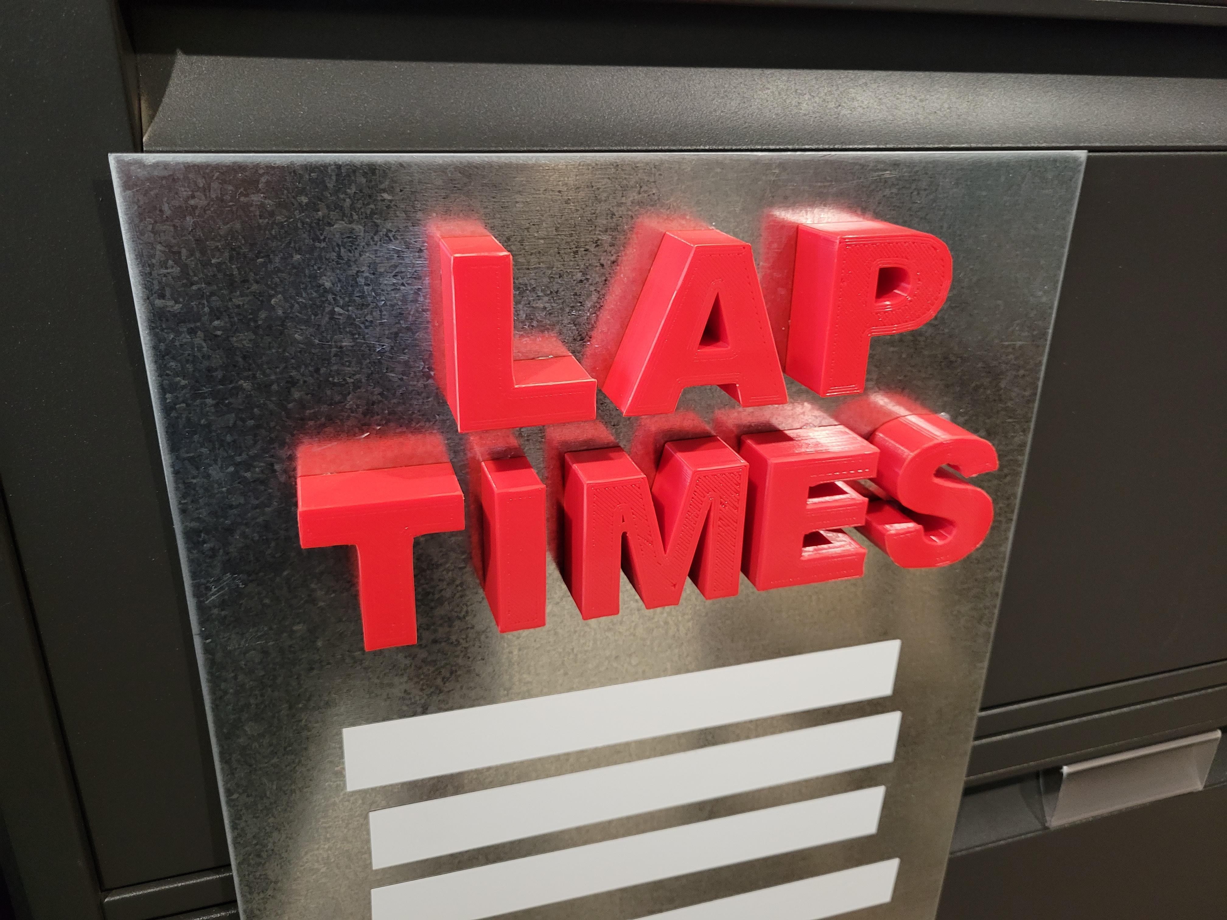 Lap Time Leaderboard Letters
