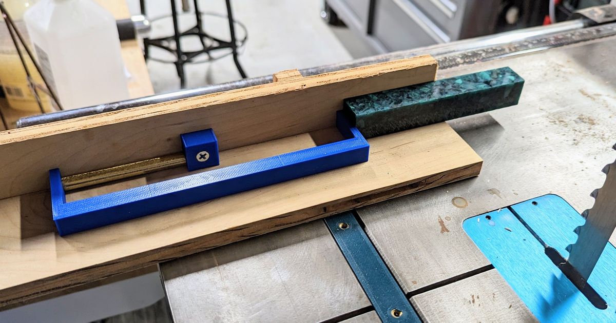 Bandsaw Pen Blank Cutting Jig by DSWoodworking Download free STL