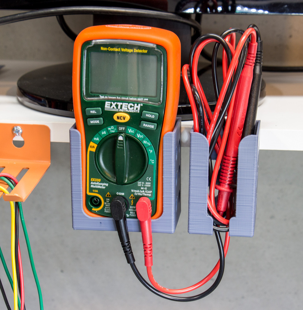 Extech EX330 Multimeter & Lead Wall Mount by Bobot Download free STL