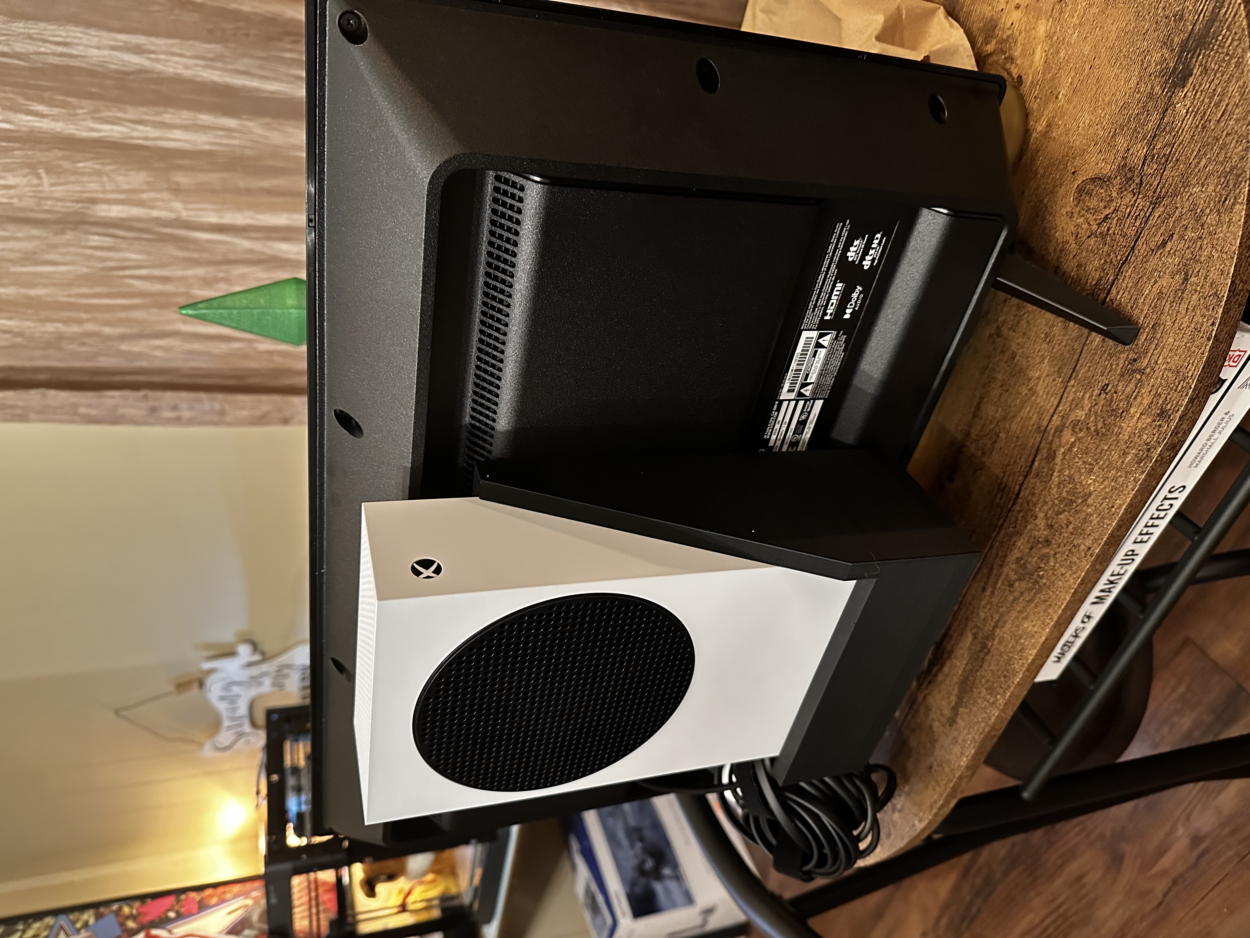 XBOX Series S Behind TV Vesa Mount Stand - 100mm and 75mm Hole Pattern