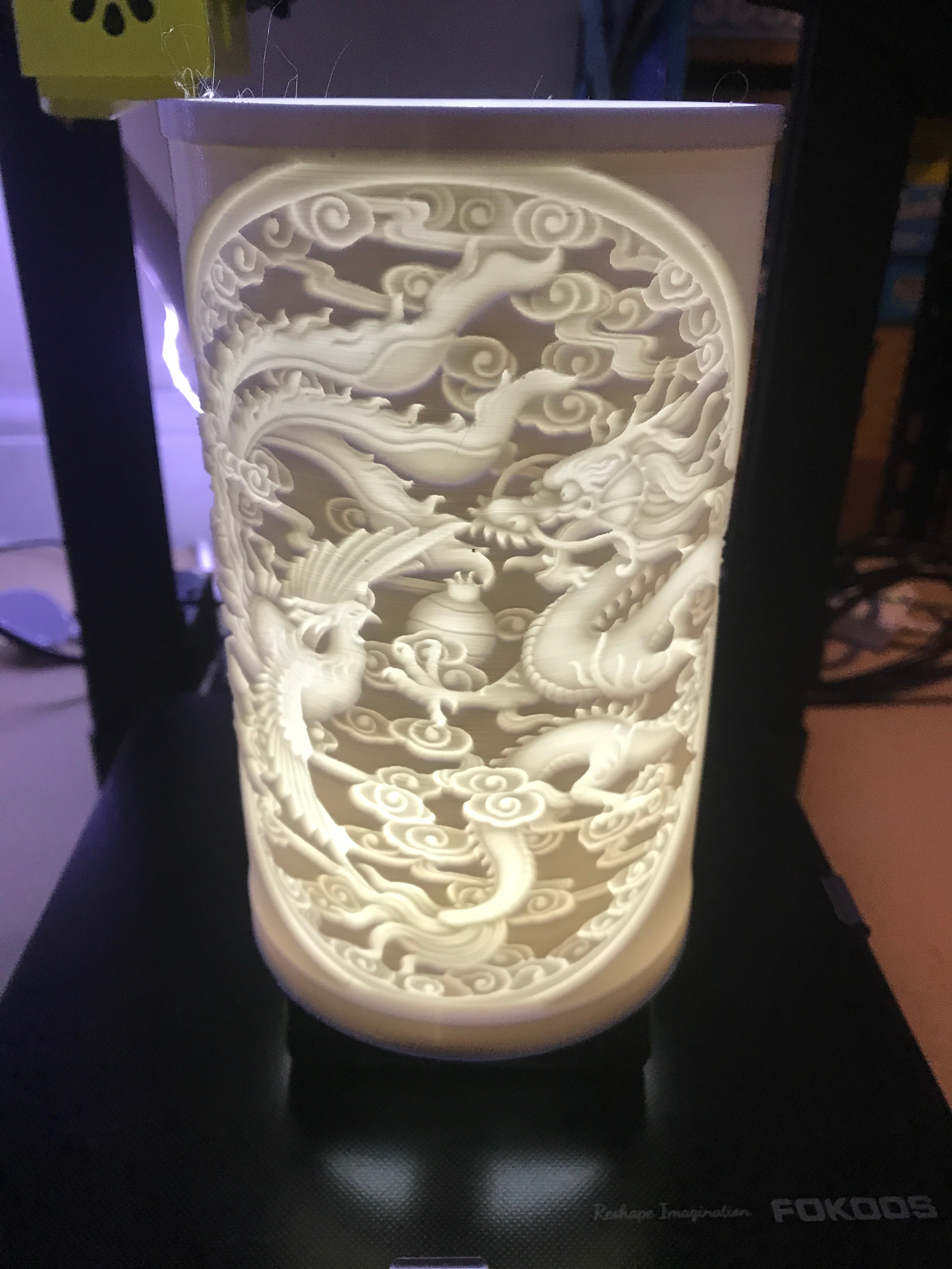 Lithophane Dragon lamp