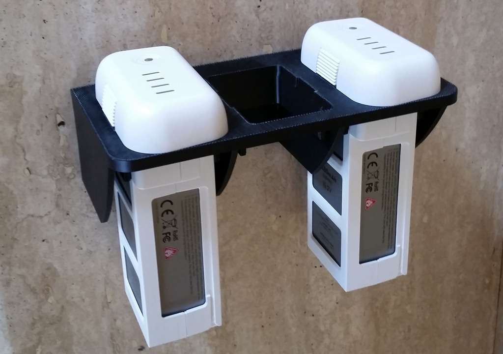 Phantom 3 Batteries Wall Rack by giufini | Download free STL model ...
