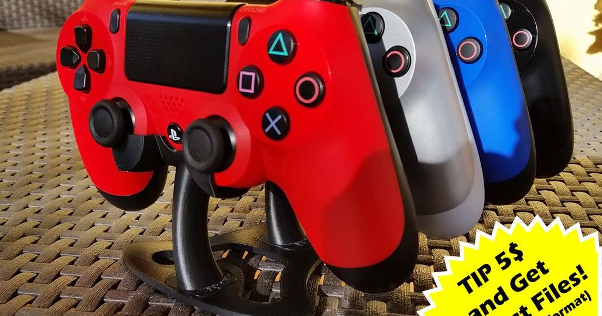 DualShock 4 Multiple Stand by giufini, Download free STL model