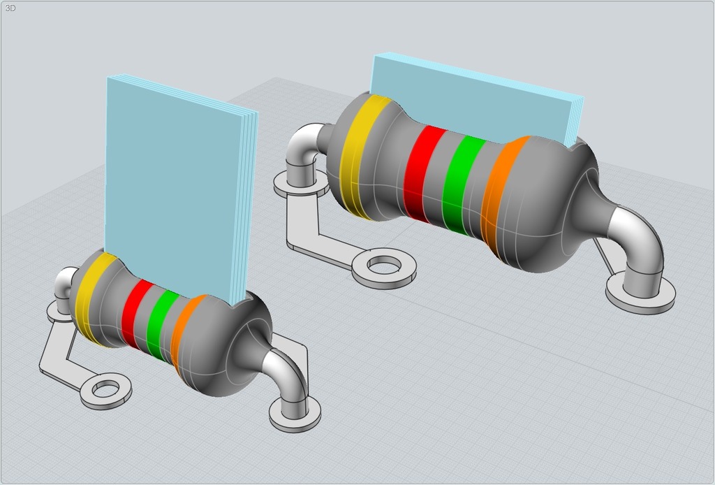 Business Card Holder Resistor by giufini Download free STL model
