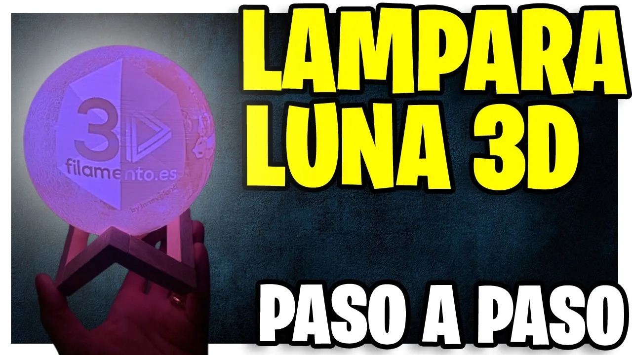 Lampara luna 3D personalizada