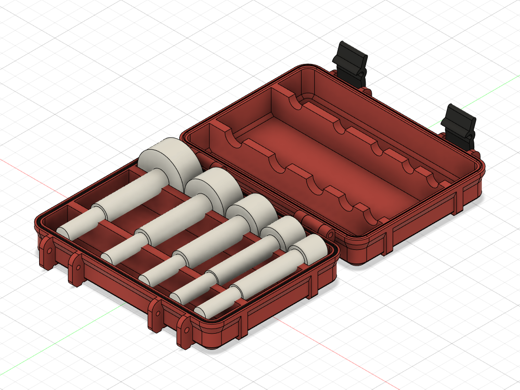 Krabička pro Forstnerovy vrtáky Parkside (Box for Parkside Forstner drills) 3D model thumbnail