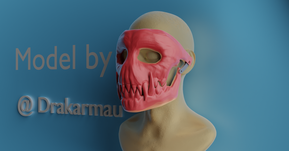 Skully the articulated mask by Drakarmau Download free STL model