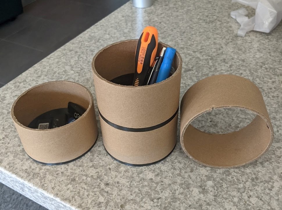 Container/Organizer Cup - (upcycled from eSun refill cardboard cores ...