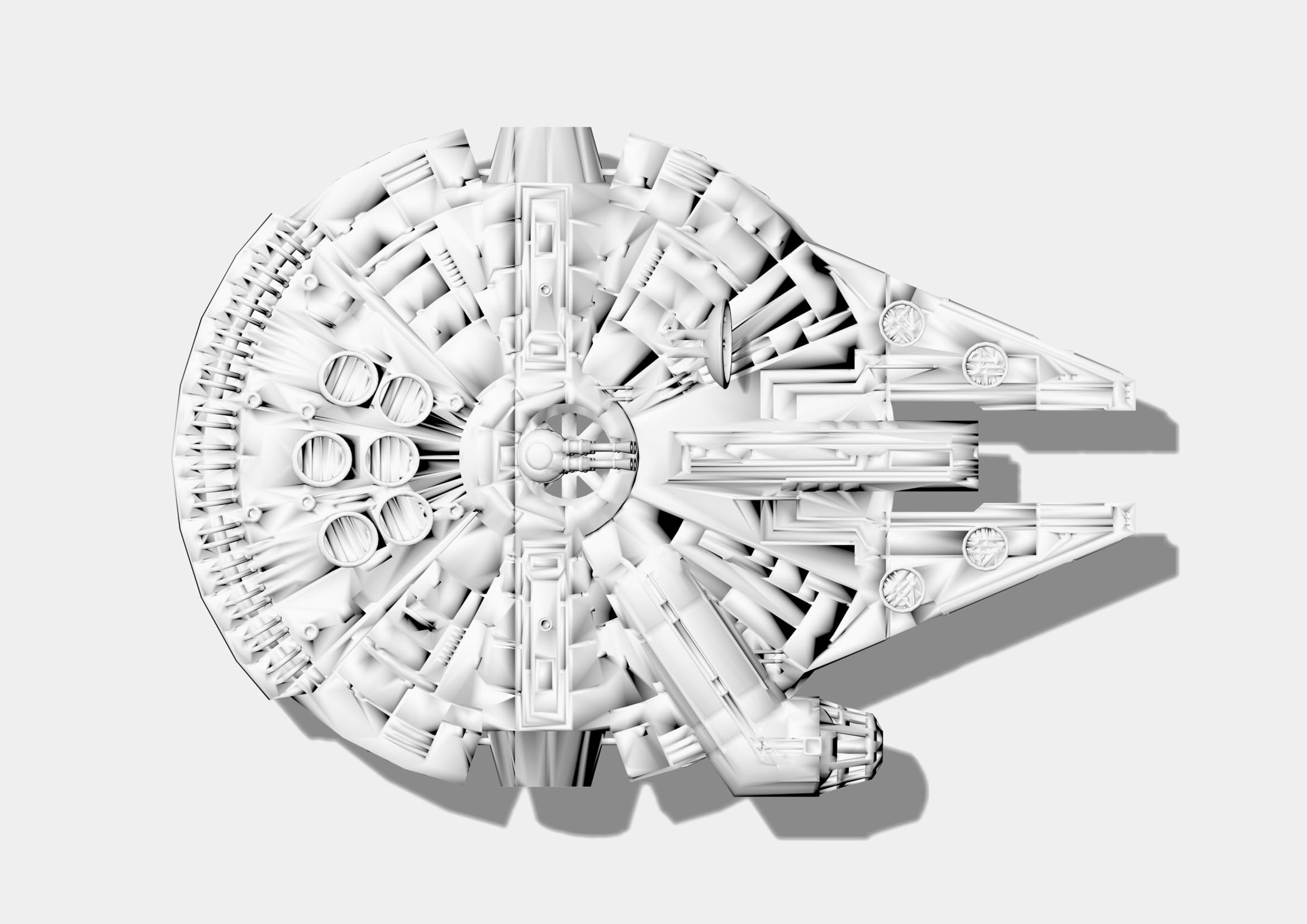 Millennium Falcon 1:500 by Maciej | Download free STL model | Printables.com