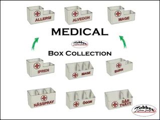 Medical injection supply box with vial holders by 3d_goodtimes