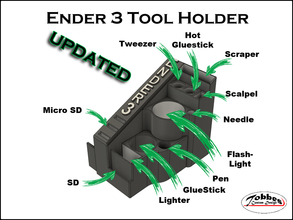 Ender 3 Tool holder "Optimized" by TobbesCustomDesign Download free