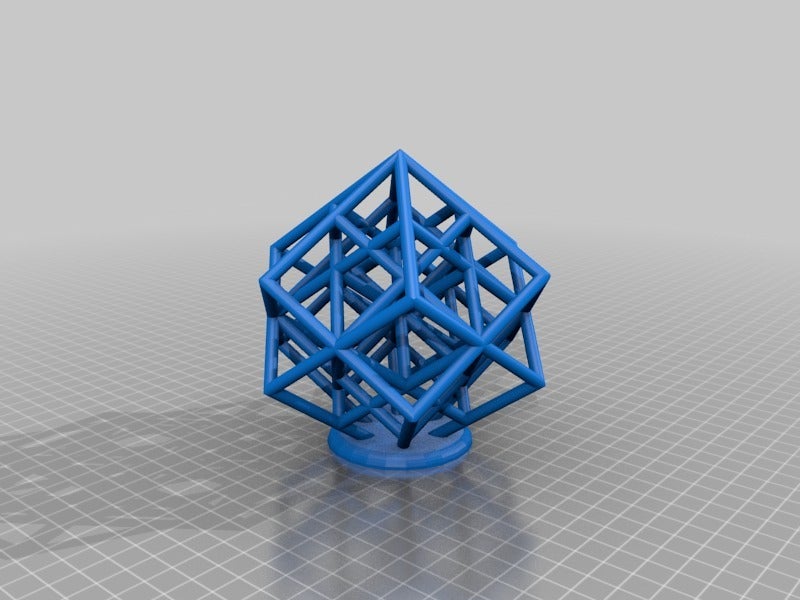 Lattice Cube 3D Printer Torture Test Overhangs And Dual Extrusion By 