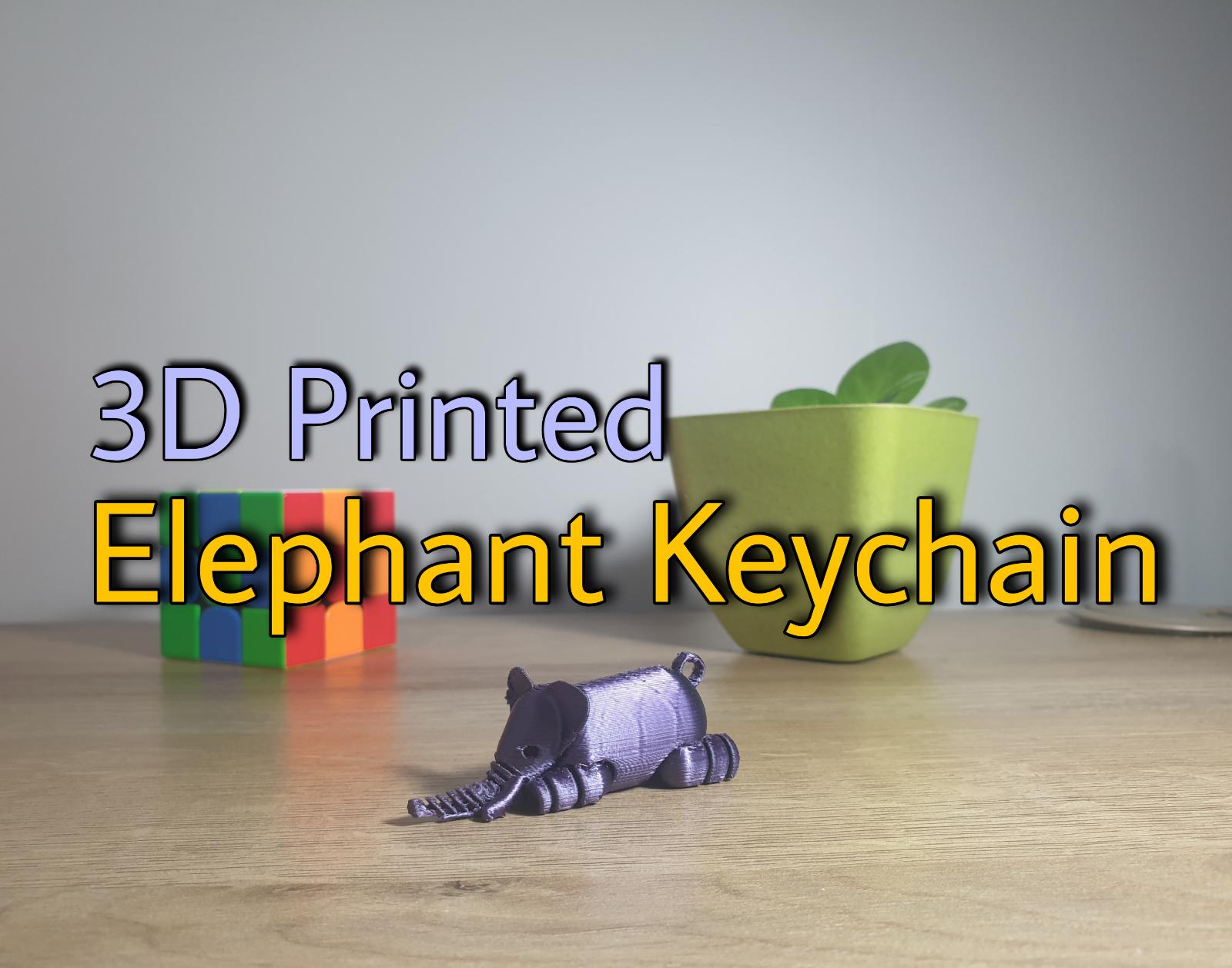 Mini Elephant Keychain with movable legs