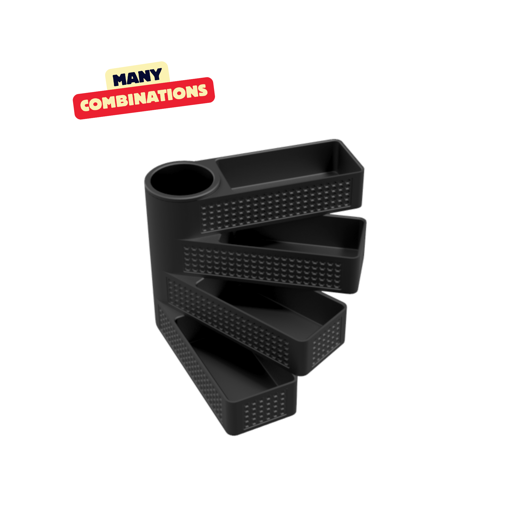 MODULAR MULTIPURPOSE ORGANIZER - ROTATING / MODERN ORGANIZER / DESKORGANIZER / TOOLBOX / CUSTOMIZE — miniatura 11