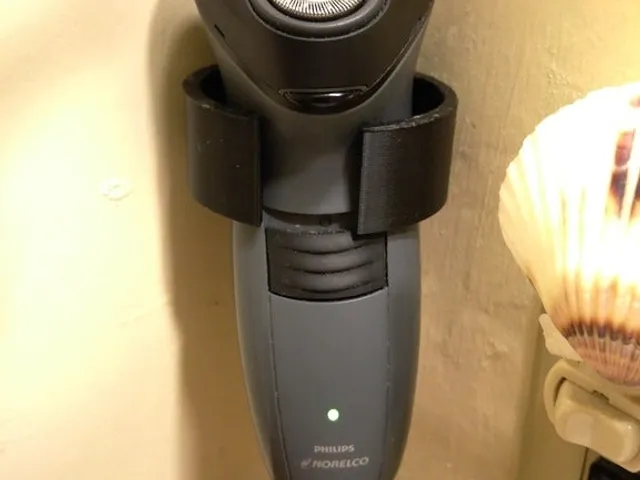Corner-Mounted Shaver Holder