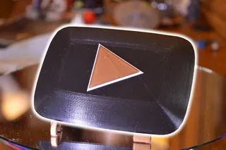 RGB  Play Button Award With Live Sub/View Count by Embrace