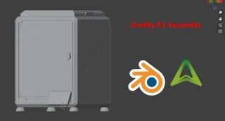 Creality K1 Assembly (.blend and .stl assets)