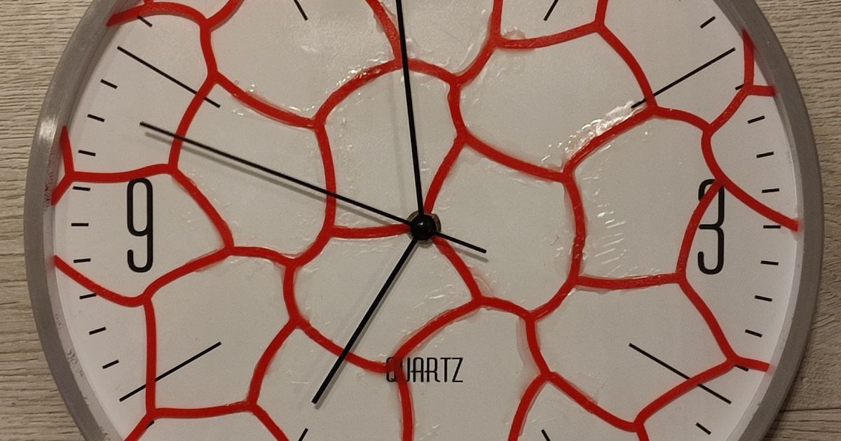 Tessellating Tiles Clock """Art""" Piece by sabin Download free STL