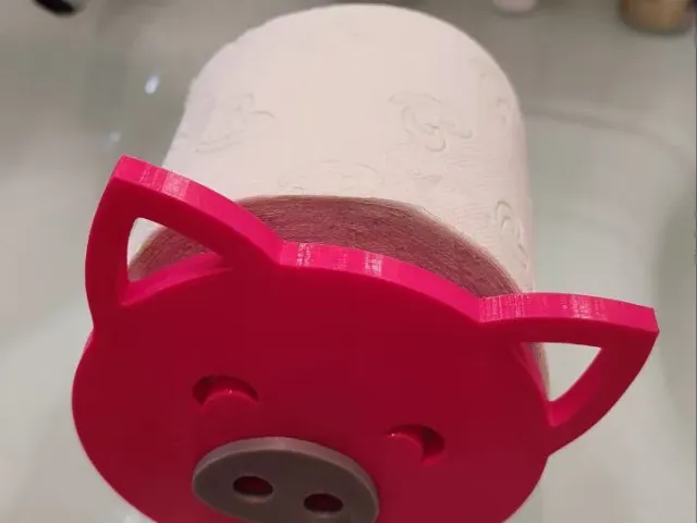 REMIX Head - Piggy toilet paper holder