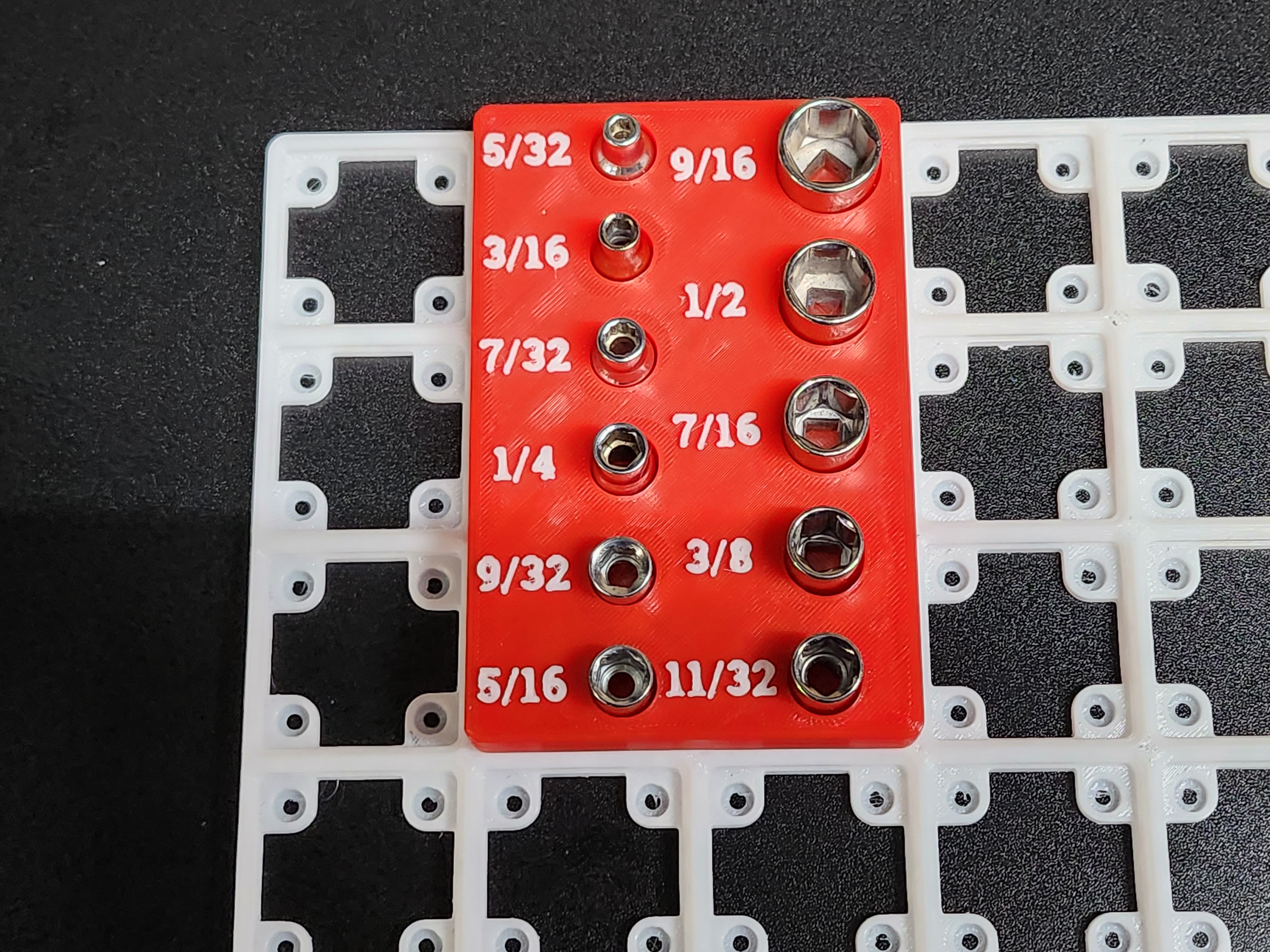 1/4" Craftsman SAE Socket Organizer Gridfinity